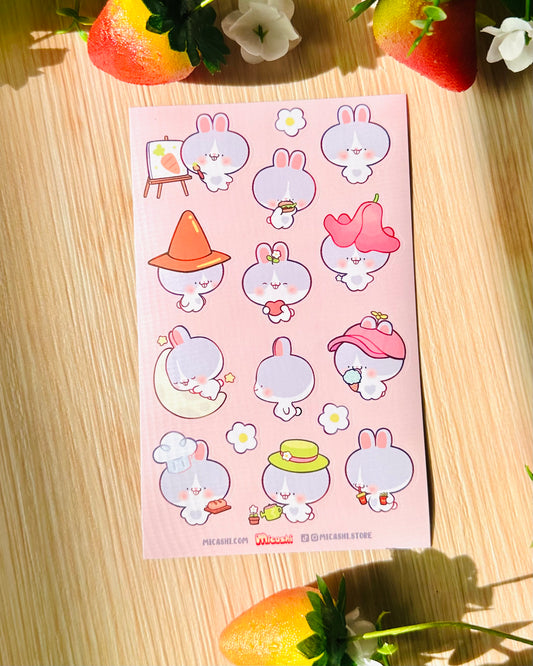 Cute Bunny 🐇  Vinyl Sticker sheet!!