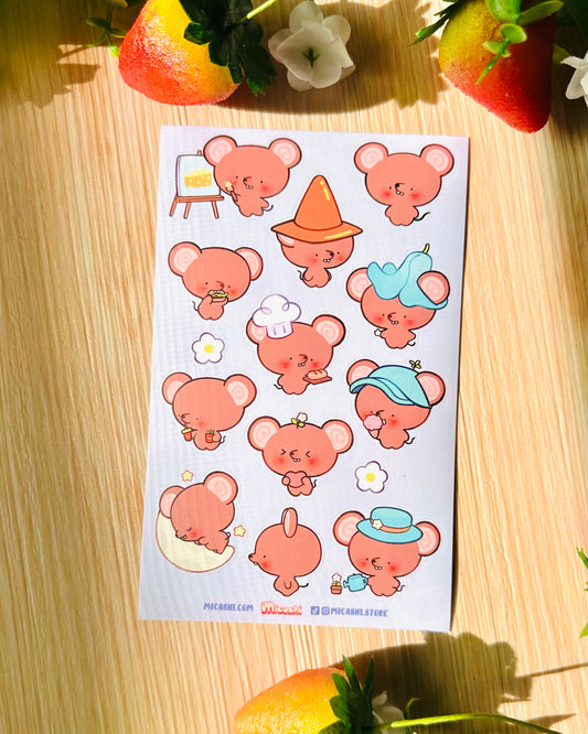 Cute Mouse 🐀  Vinyl Sticker sheet!!