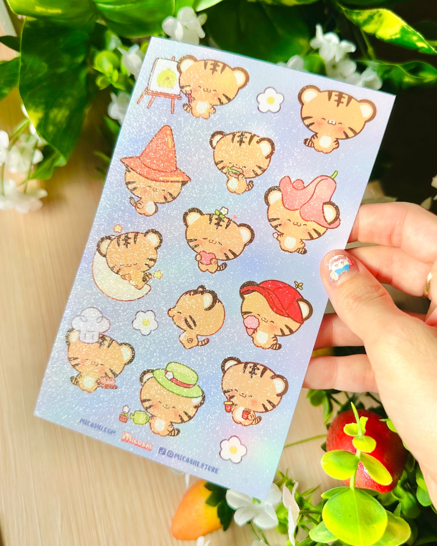 Cute Tiger Vinyl Sticker sheet!! 🐅