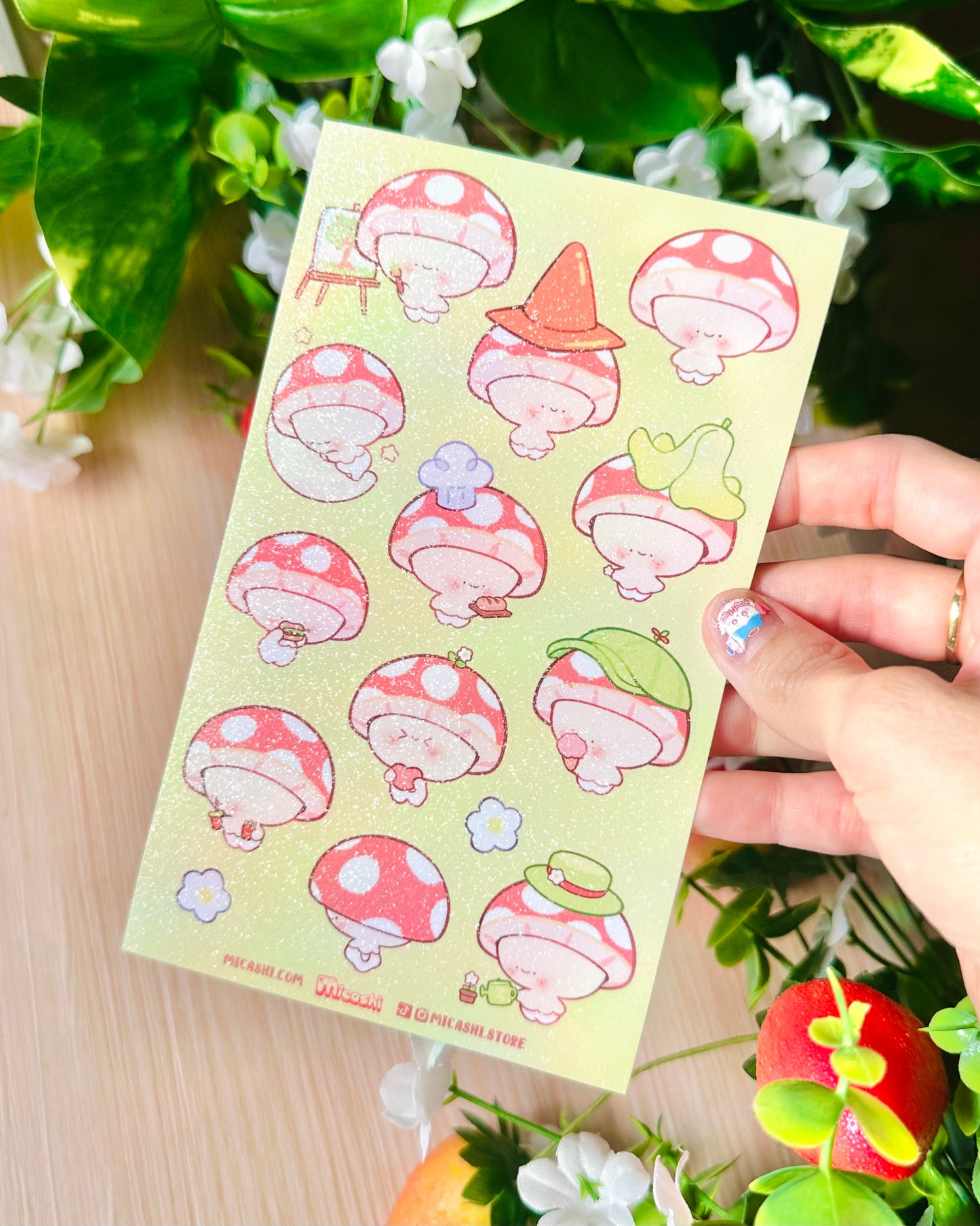 Cute Mushroom 🍄 Vinyl Sticker sheet!!