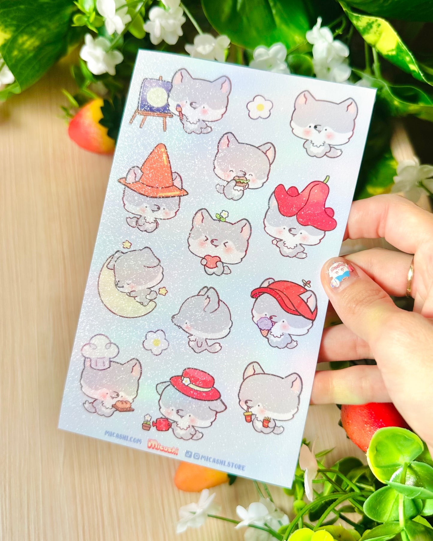 Cute Wolf 🐺 Vinyl Sticker sheet!!