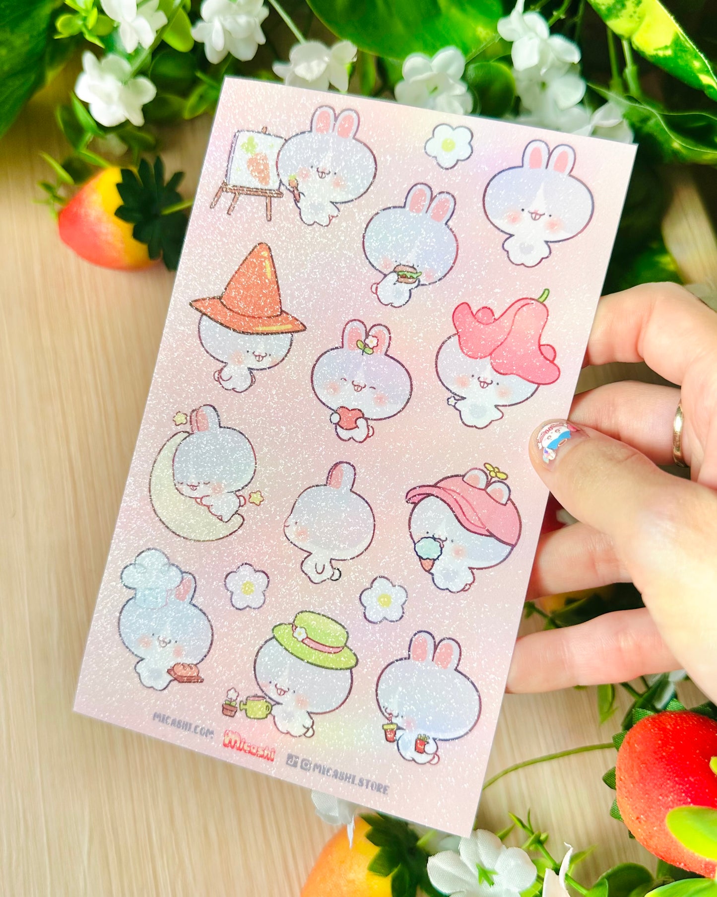 Cute Bunny 🐇  Vinyl Sticker sheet!!