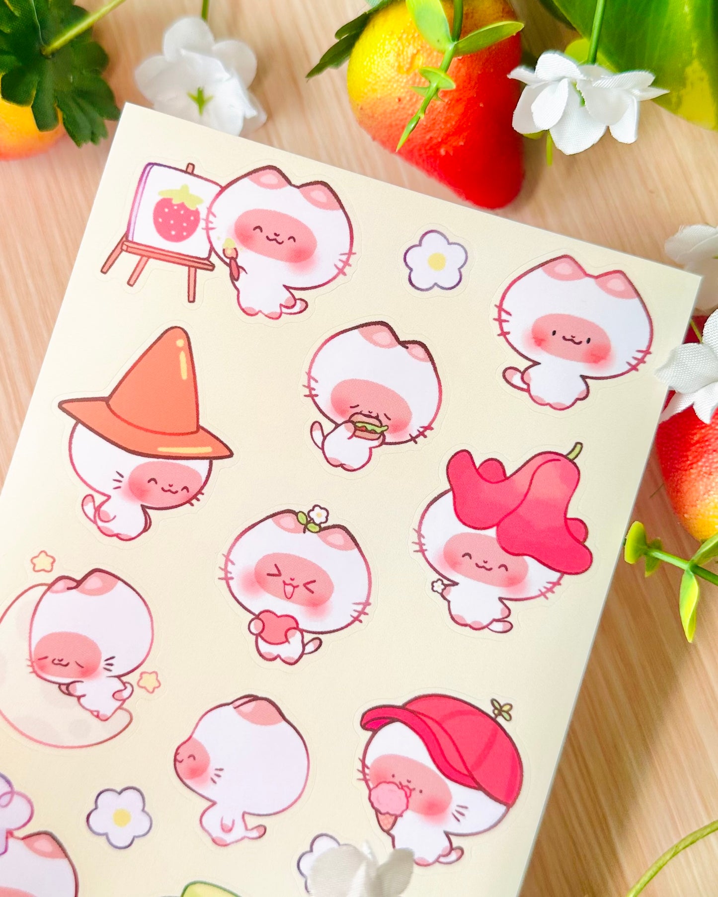 Siamese kitty - Vinyl Sticker sheet!!