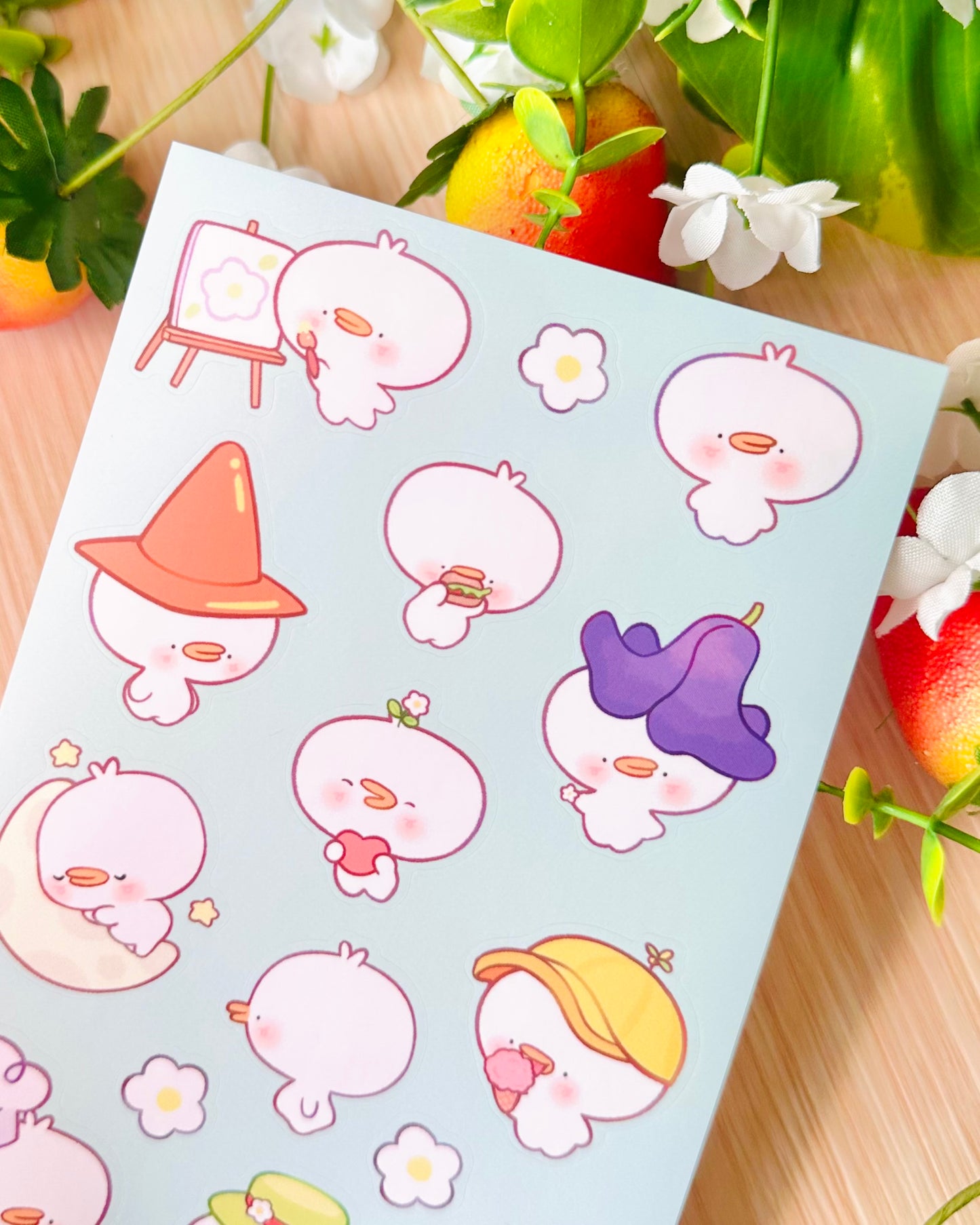 Cute Goose Vinyl Sticker sheet!!