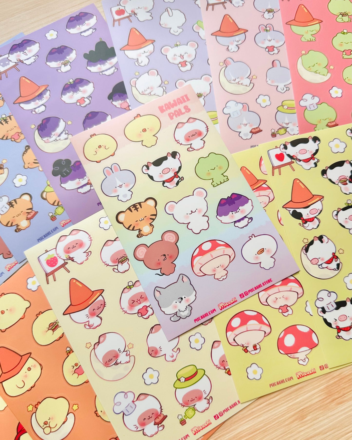 COMPILATION Kawaii Pals Vinyl Sticker sheets !!