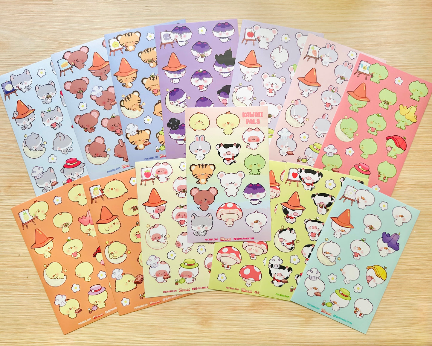 COMPILATION Kawaii Pals Vinyl Sticker sheets !!