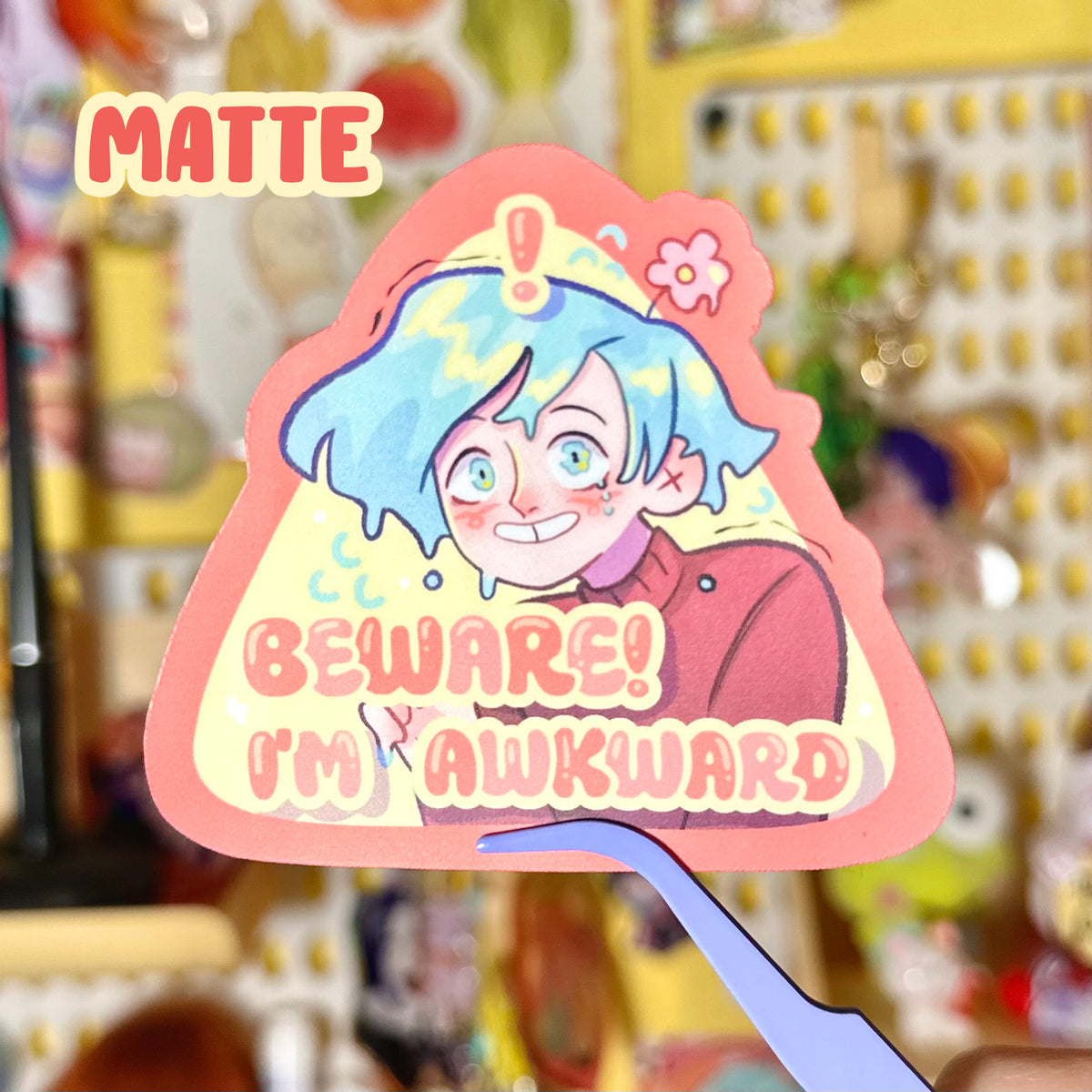 Beware Awkward Beware! I'm Awkward vinyl Sticker – Micashi Store
