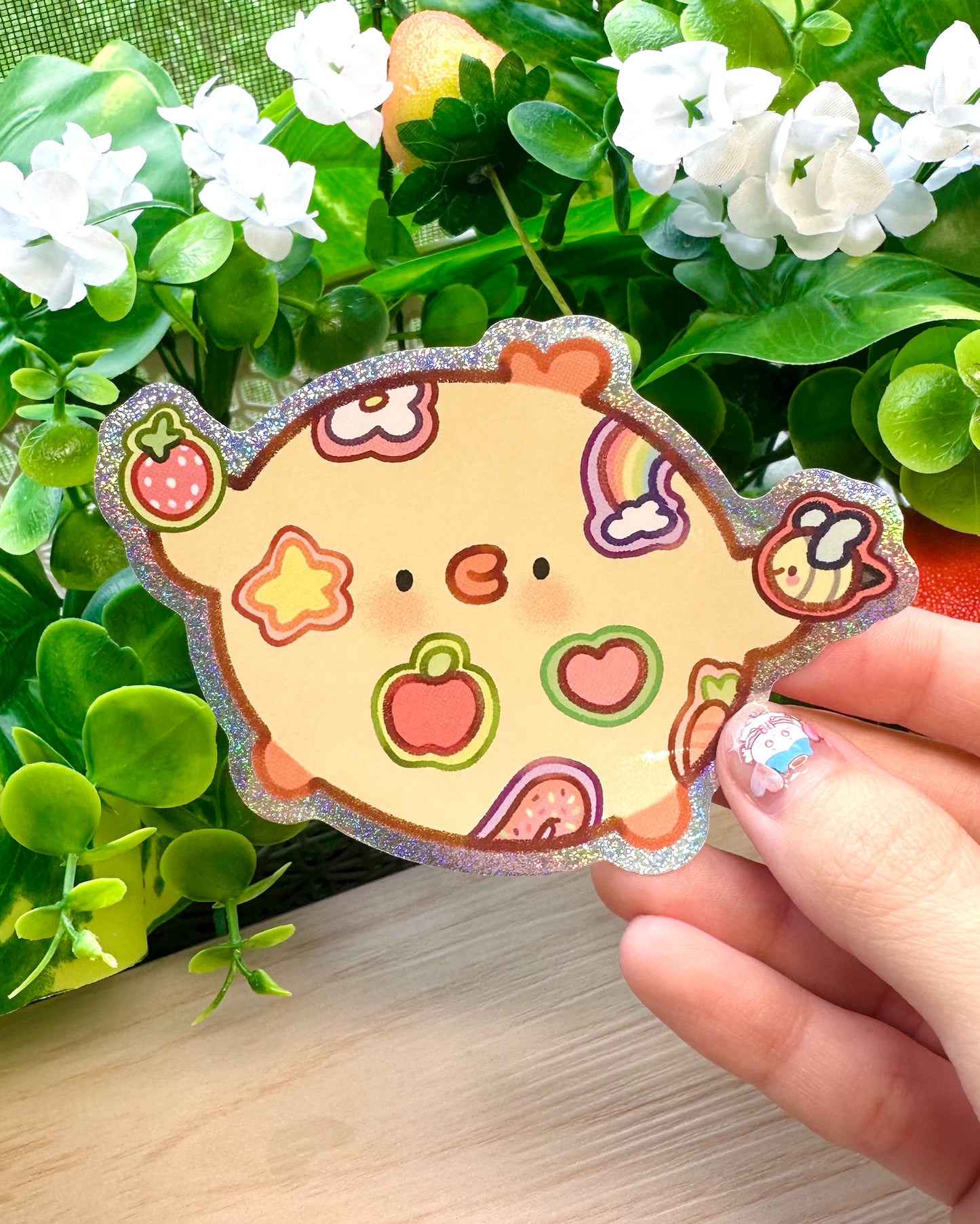 Stickers Collector Pipa Vinyl sticker - Glitter Dots Holographic
