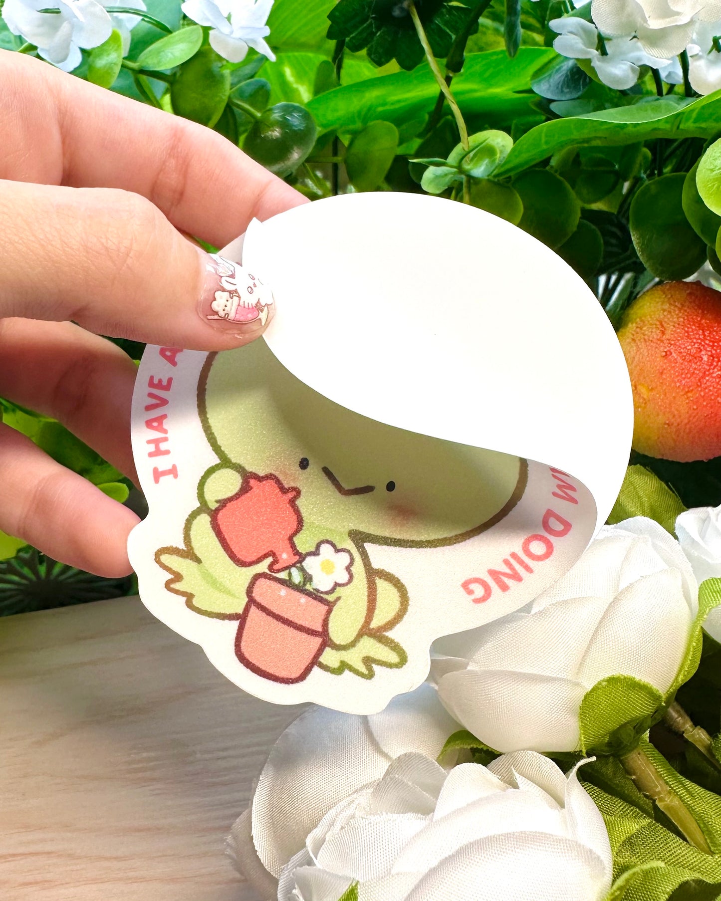 Cute Frog - I have absolutely NO IDEA what I am doing  - Vinyl Semi gloss Sticker