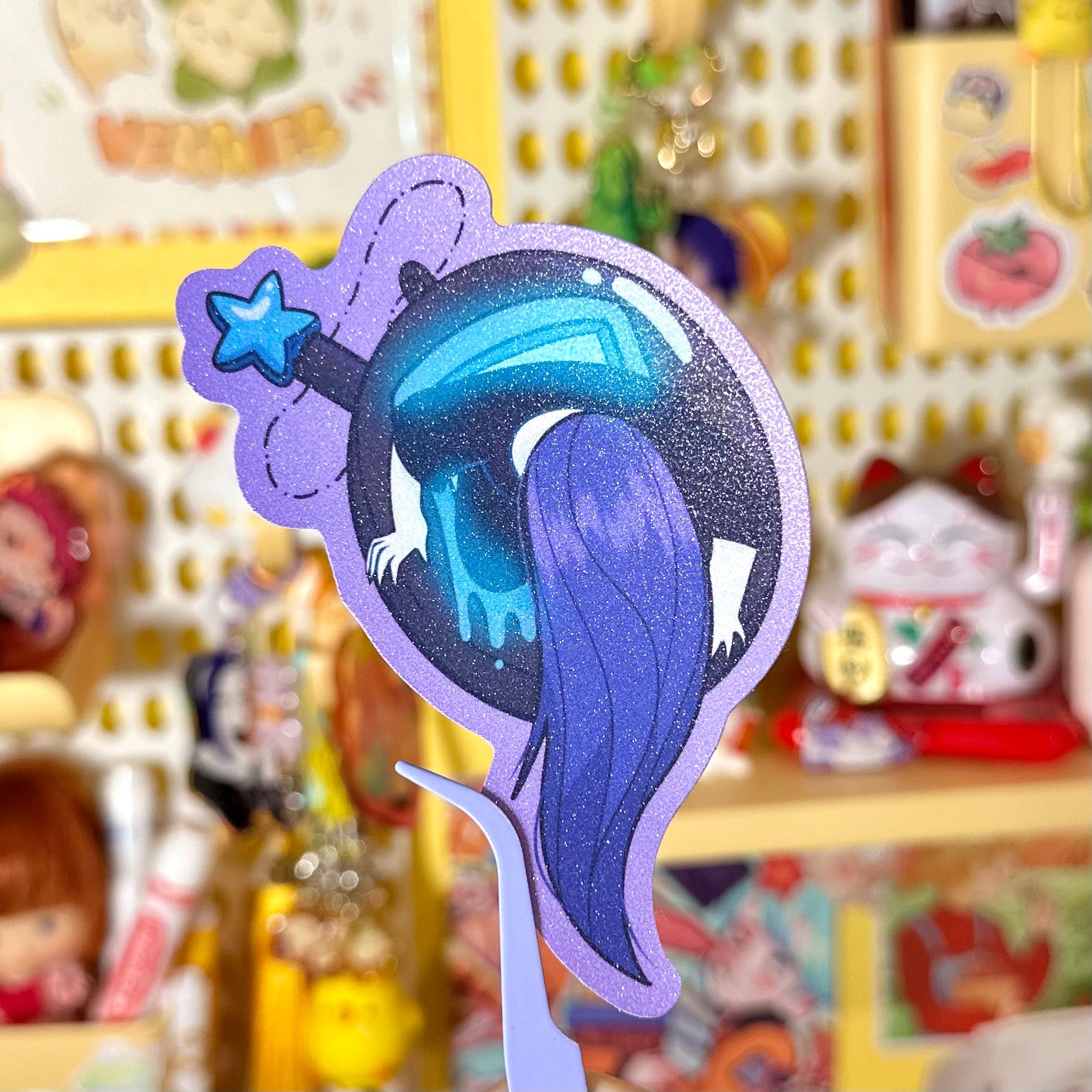 Micaela coming out from a Tamagotchi as the ring girl - vinyl sticker ...