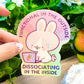 Bunny, Functional in the outside, Dissociating in the inside - Vinyl Semi gloss Sticker
