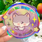Cute Wolf, Could you excuse me? I need to scream- Vinyl sticker Holographic