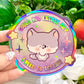 Cute Wolf, Could you excuse me? I need to scream- Vinyl sticker Holographic