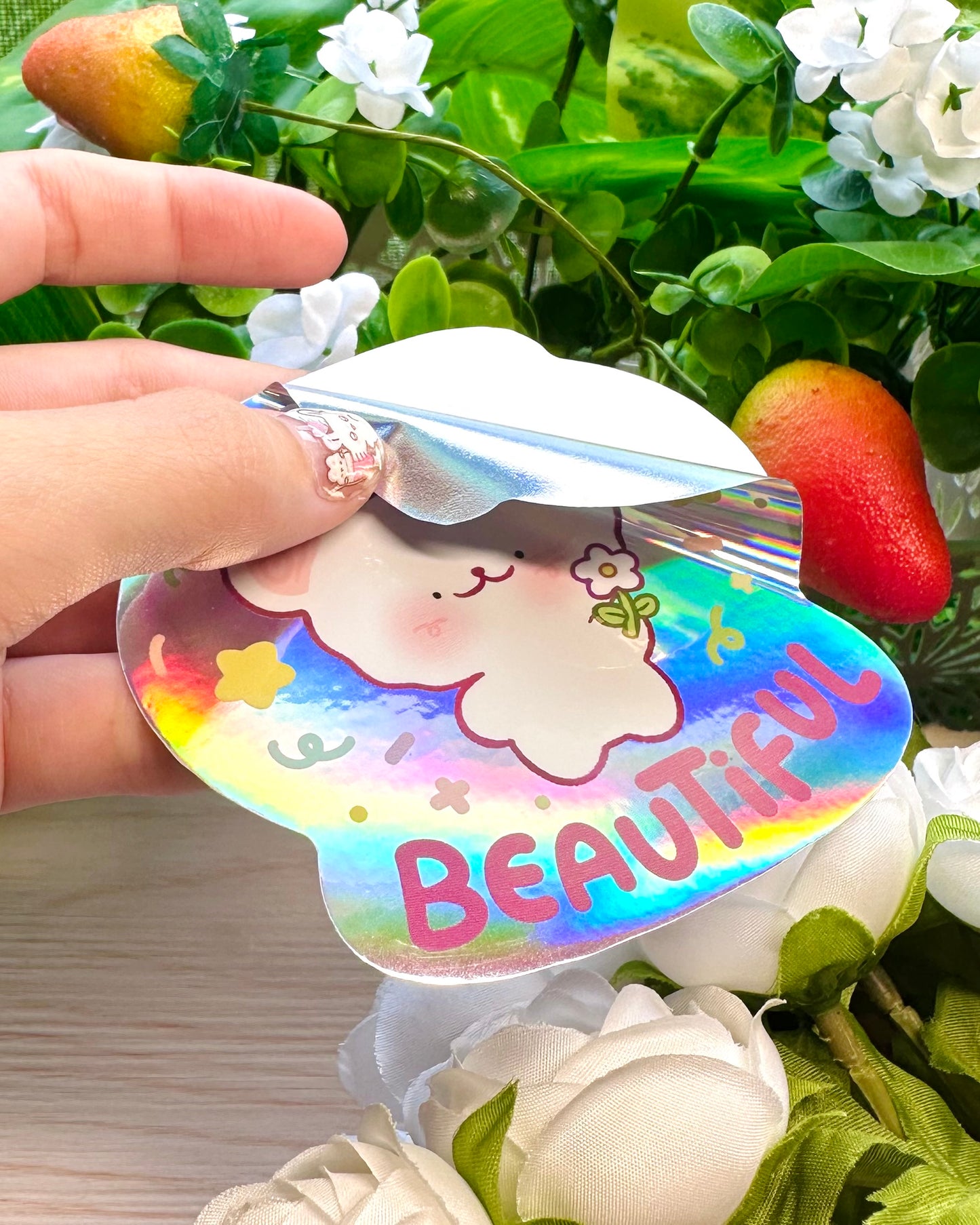 You Are Beautiful ! - Holographic vinyl Sticker