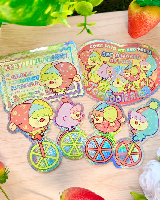Pipayasitas Circus Pipa Vinyl stickers - Glitter Dots Holographic