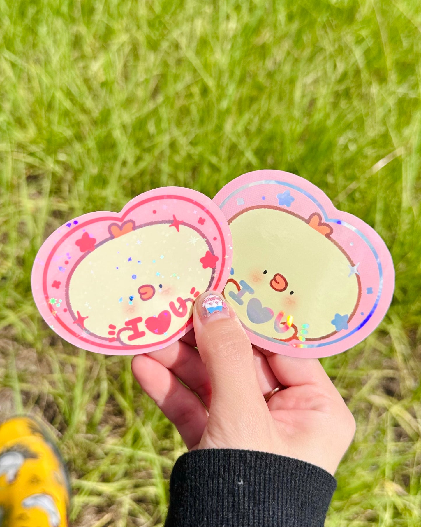 I love You vinyl Pipa sticker