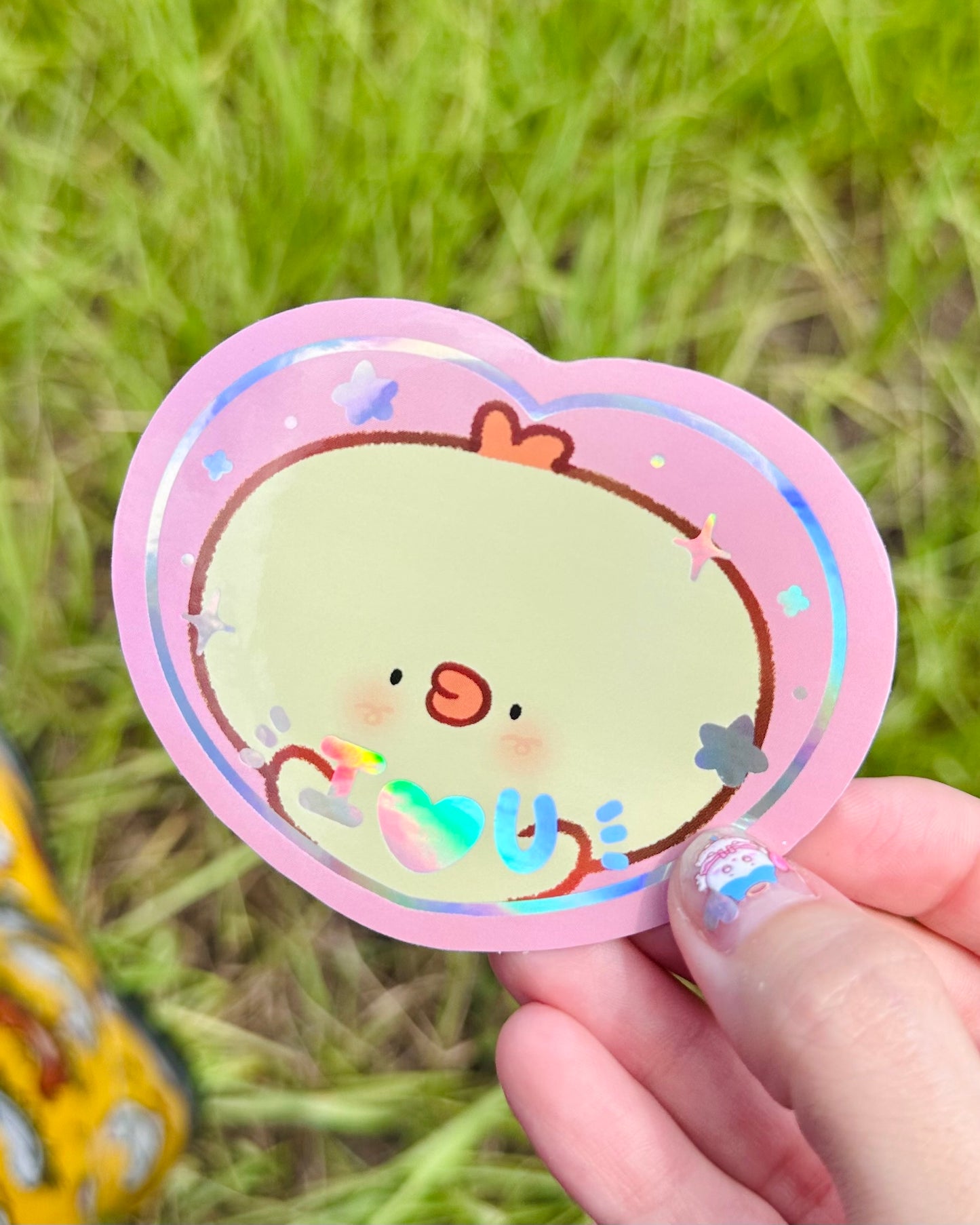 I love You vinyl Pipa sticker