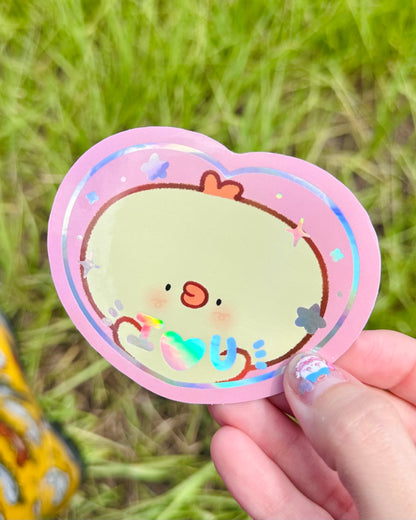 I love You vinyl Pipa sticker