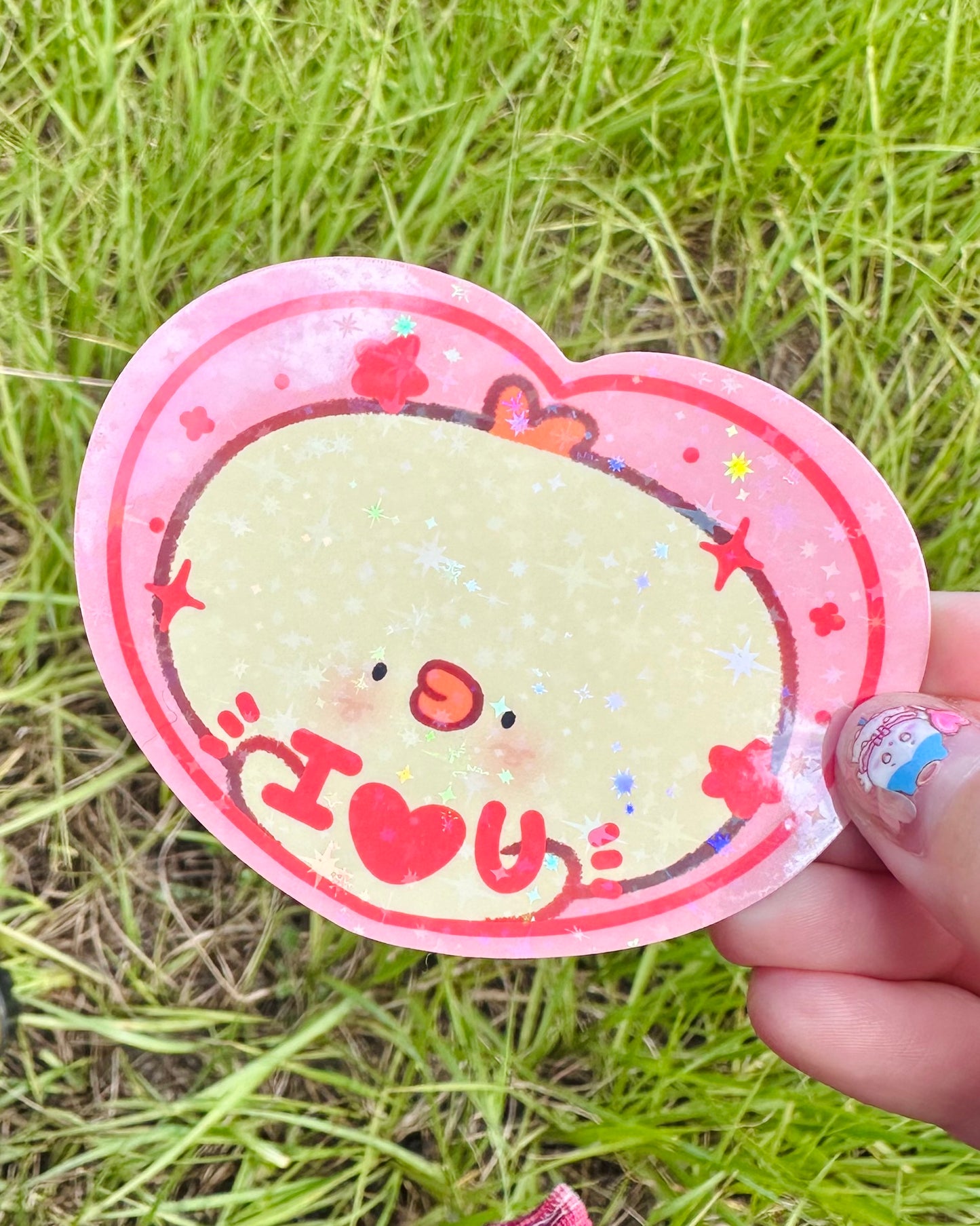 I love You vinyl Pipa sticker