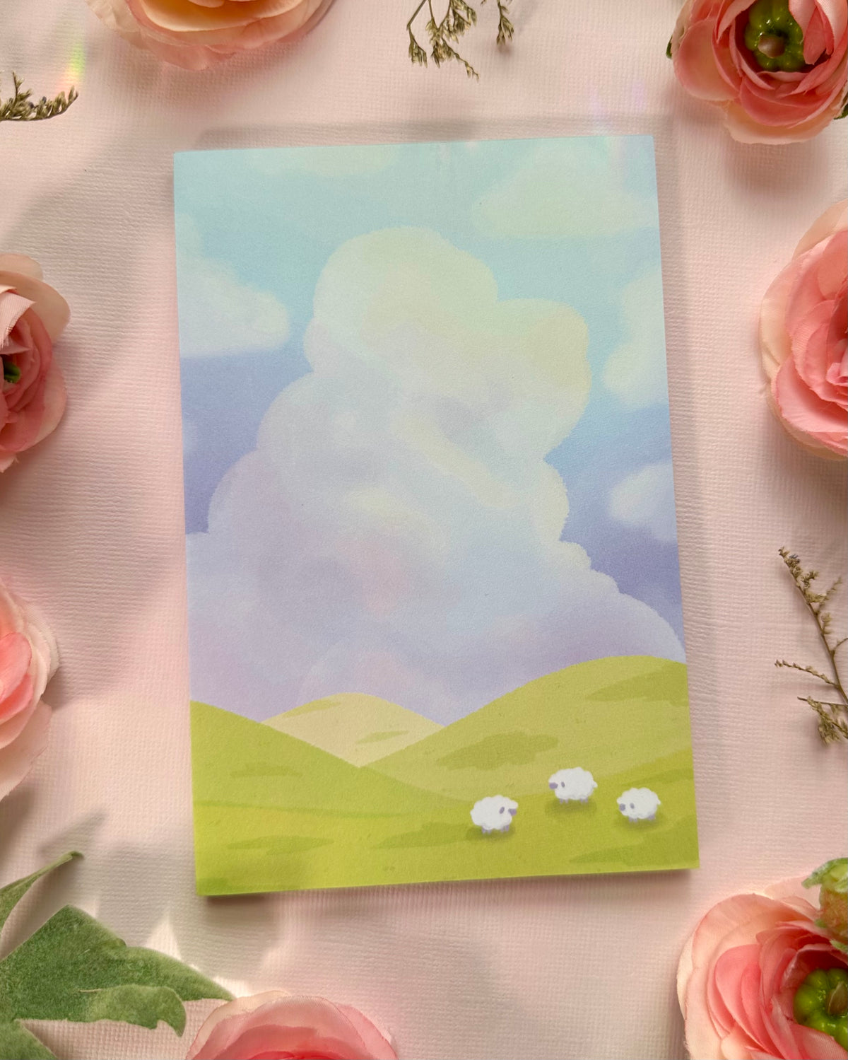 Peaceful field Memo pad | Cute stationery