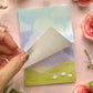 Peaceful field Memo pad | Cute stationery