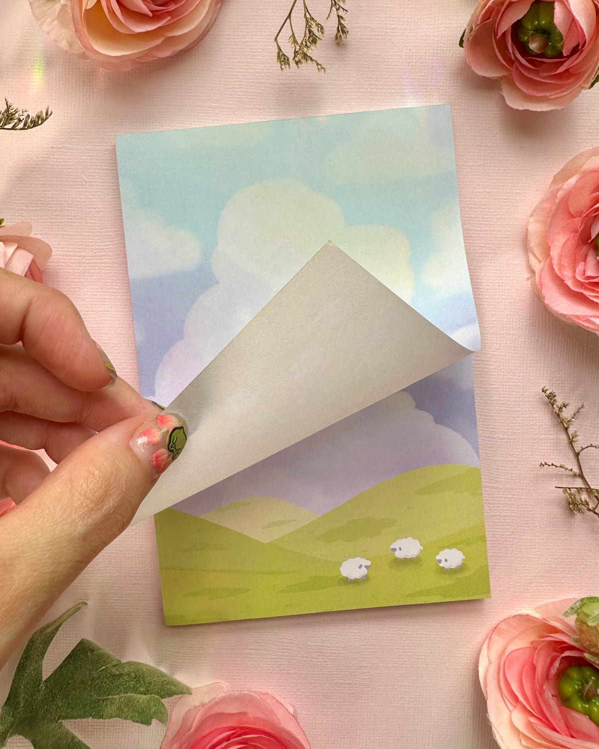 Peaceful field Memo pad | Cute stationery