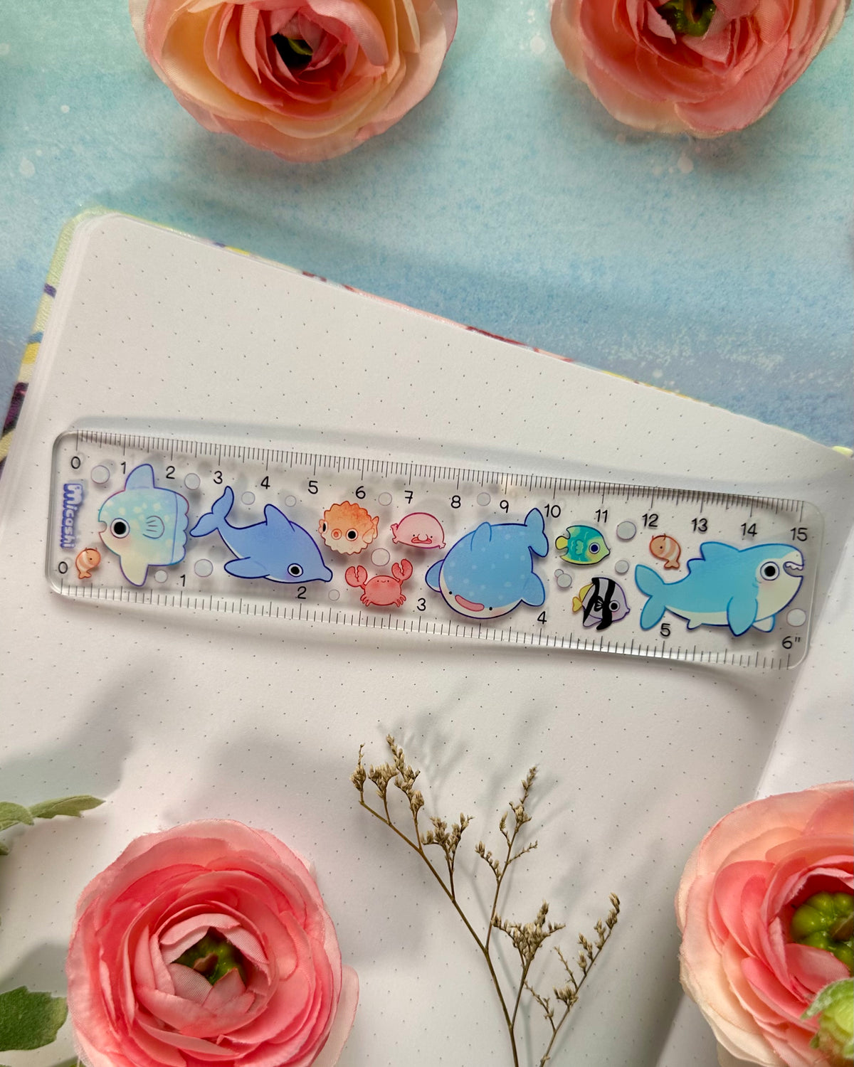 Ocean Ruler 6 inches / 15 cm | Cute Stationery