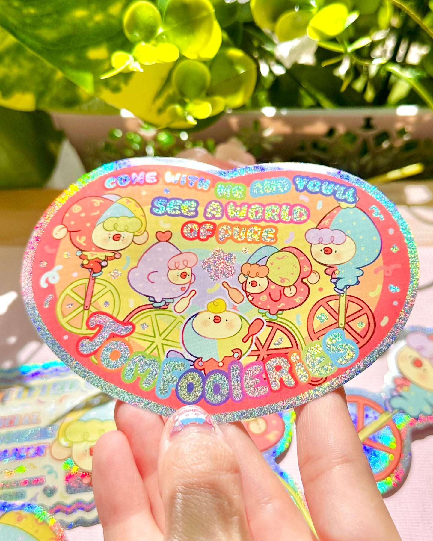 Pipayasitas Circus Pipa Vinyl stickers - Glitter Dots Holographic