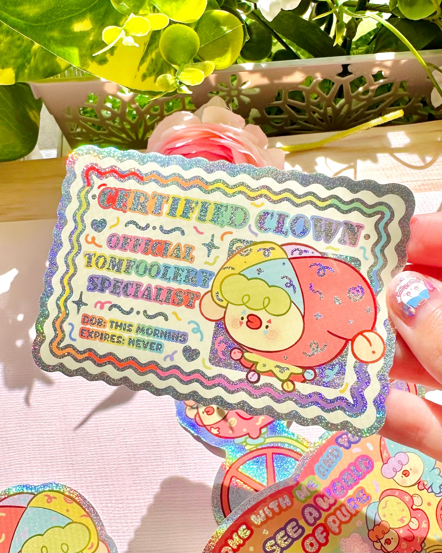 Pipayasitas Circus Pipa Vinyl stickers - Glitter Dots Holographic