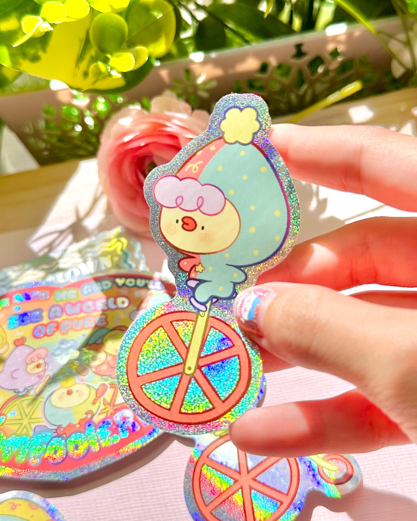 Pipayasitas Circus Pipa Vinyl stickers - Glitter Dots Holographic