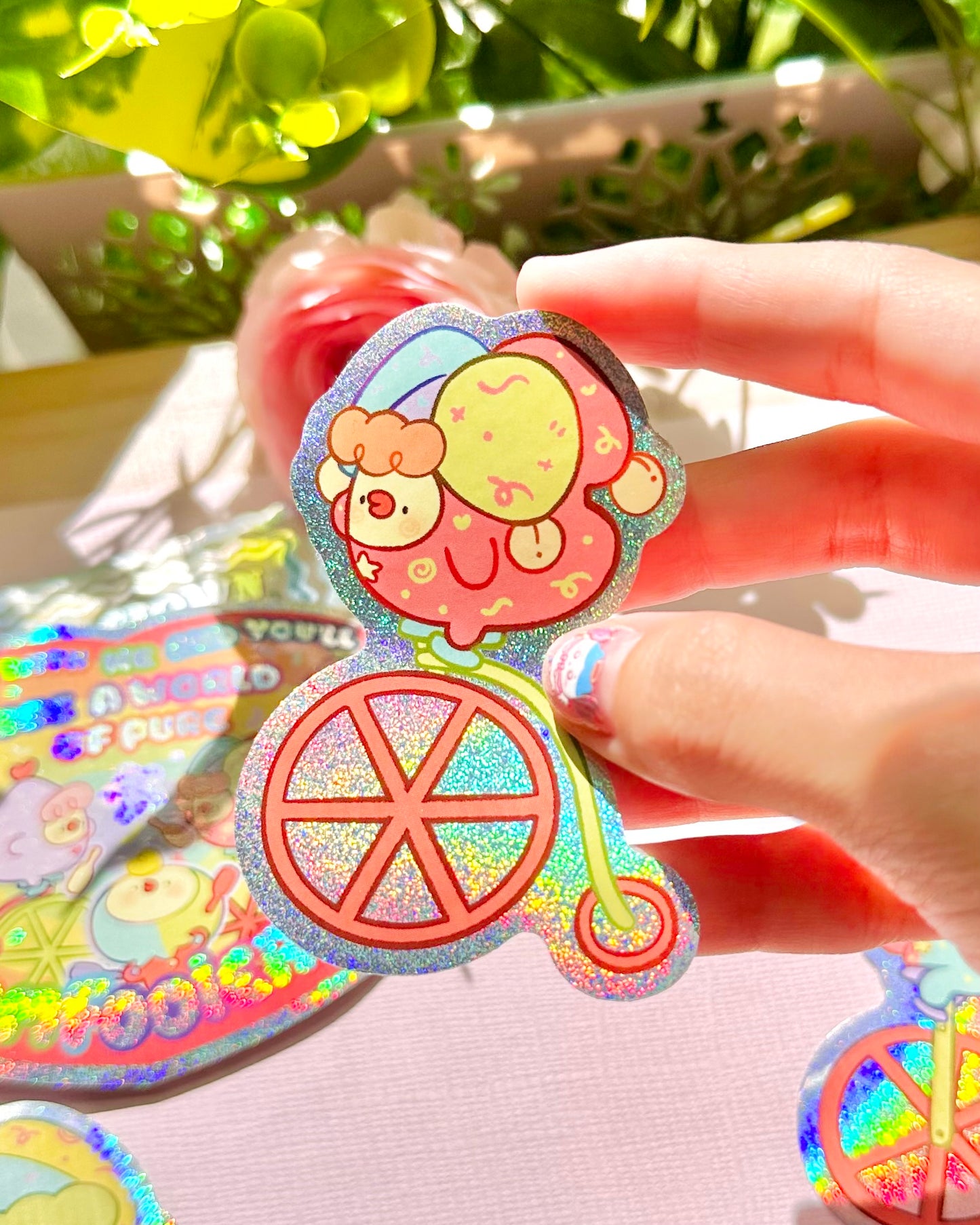 Pipayasitas Circus Pipa Vinyl stickers - Glitter Dots Holographic