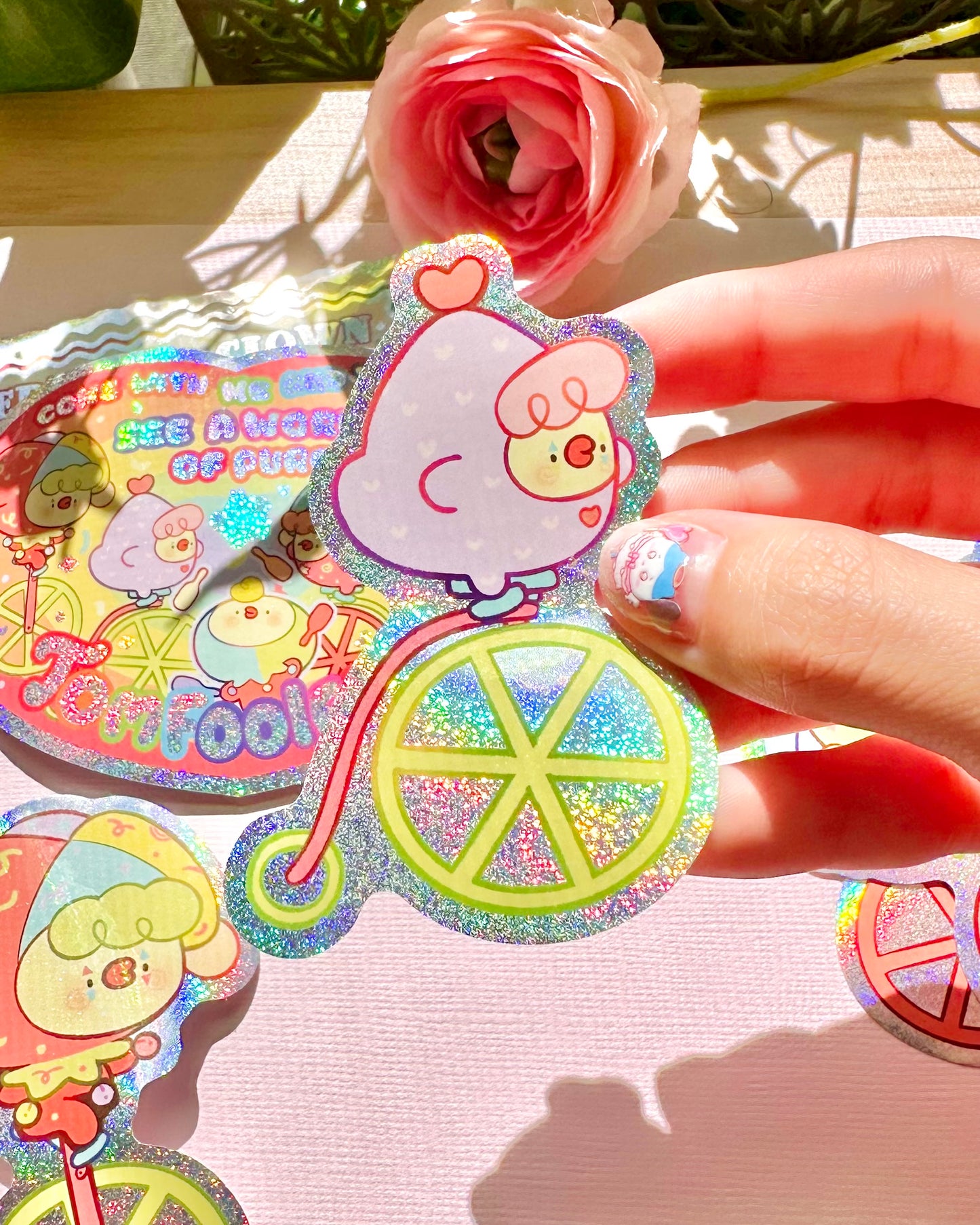 Pipayasitas Circus Pipa Vinyl stickers - Glitter Dots Holographic