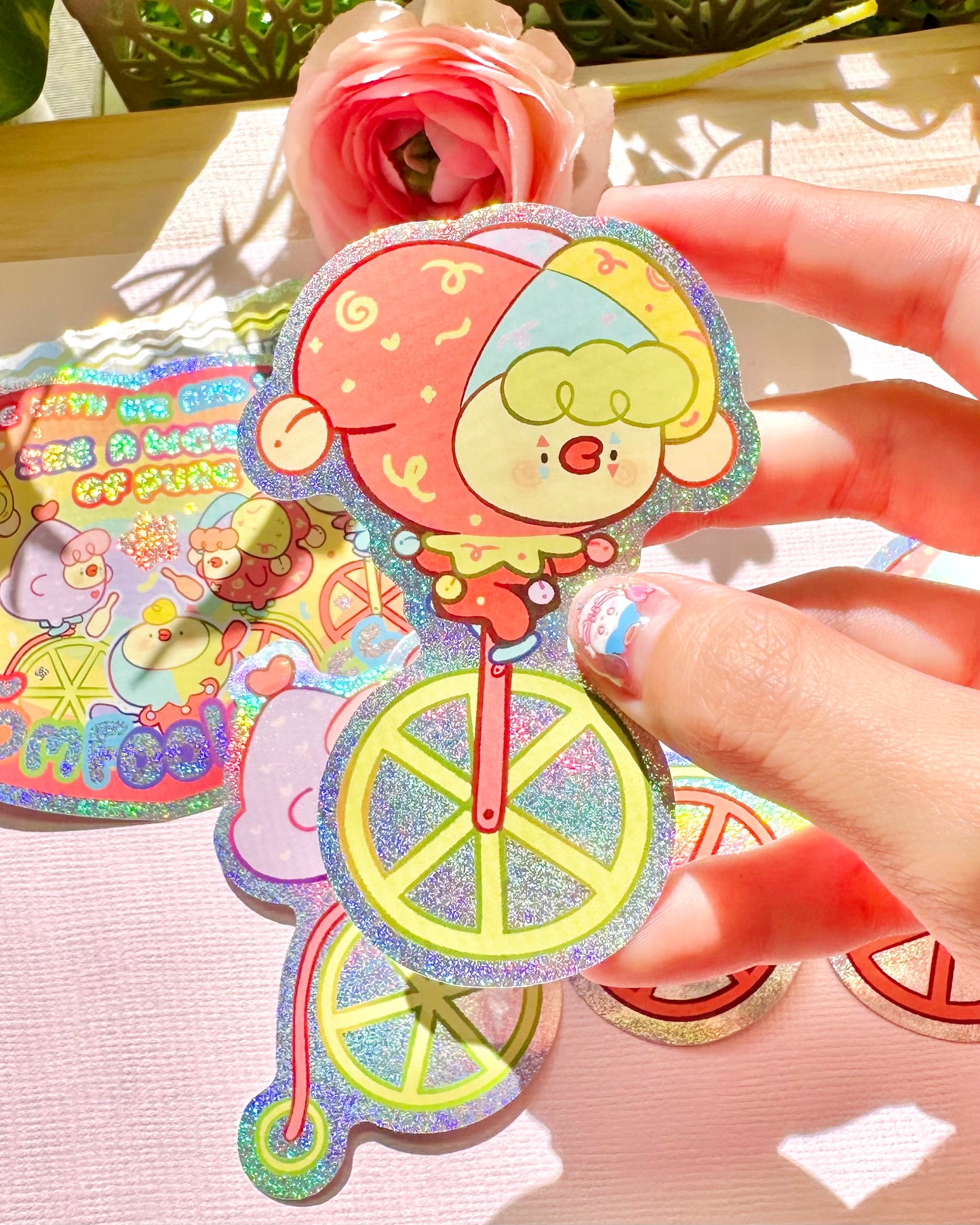 Pipayasitas Circus Pipa Vinyl stickers - Glitter Dots Holographic