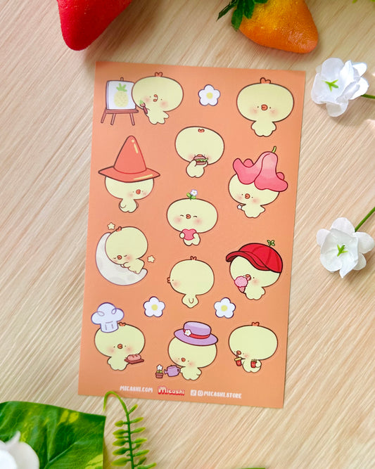Longie Pipa 💛 Vinyl Sticker sheet!!