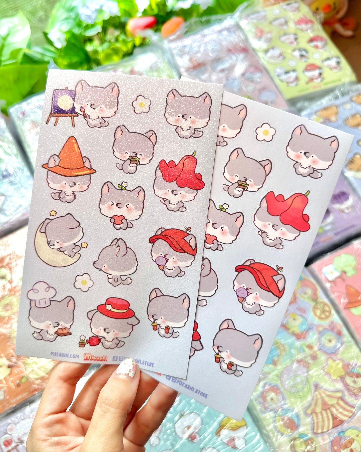 Cute Wolf 🐺 Vinyl Sticker sheet!!