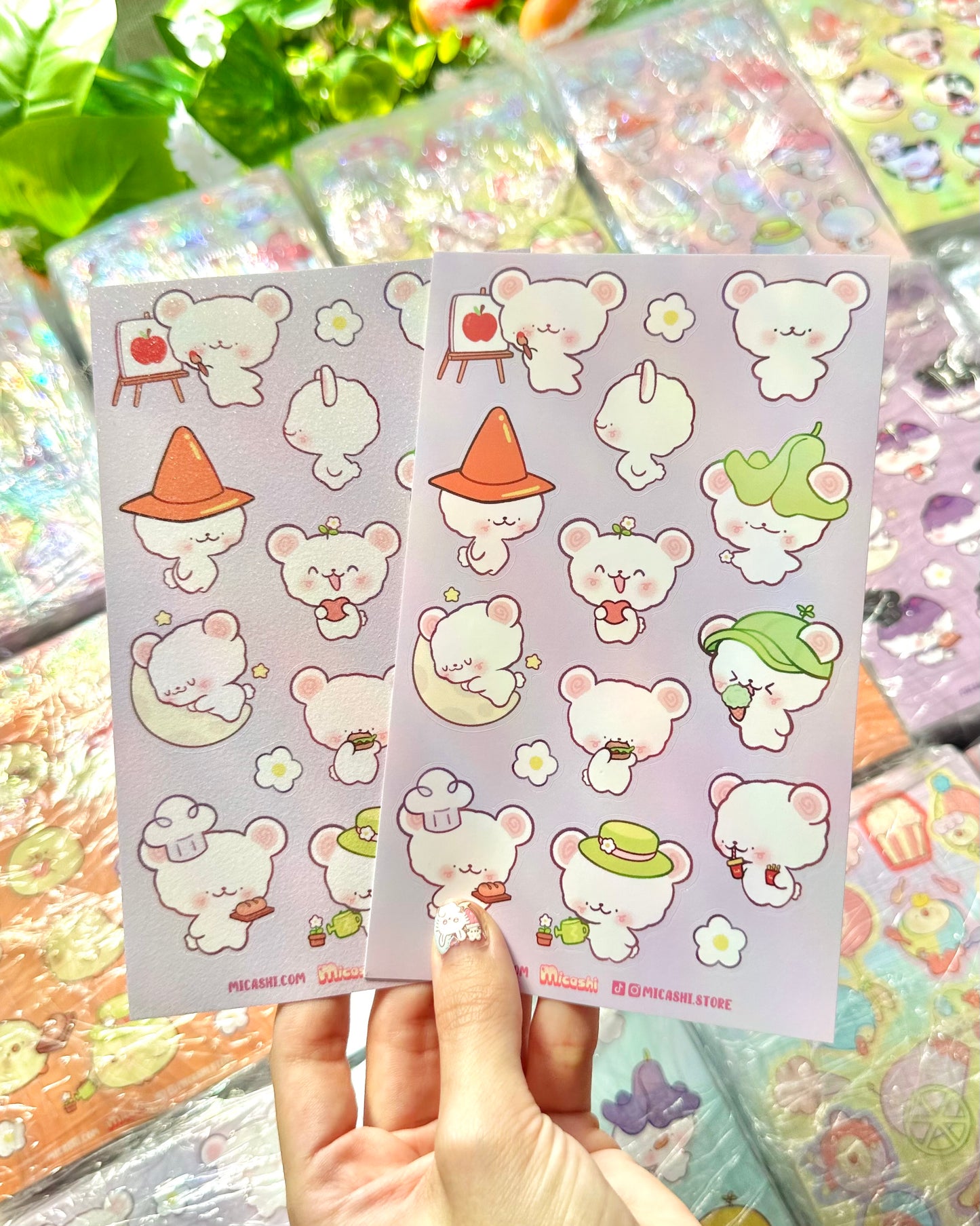 Cute Bear Vinyl Sticker sheet!! 🐻