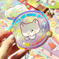 Cute Wolf, Could you excuse me? I need to scream- Vinyl sticker Holographic