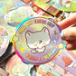 Cute Wolf, Could you excuse me? I need to scream- Vinyl sticker Holographic