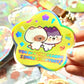 You are the reason I smile everyday! remake - Cute holo kittens Sticker