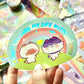 I can't imagine my life without you - Cute  kittens Holographic vinyl Sticker