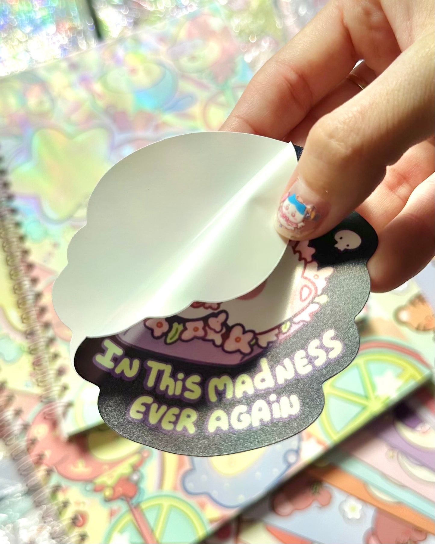 Kitty I swear I won't Reincarnate in this madness ever again - Vinyl Semi gloss Sticker