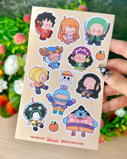 Chibi Pirates! Vinyl Sticker sheets