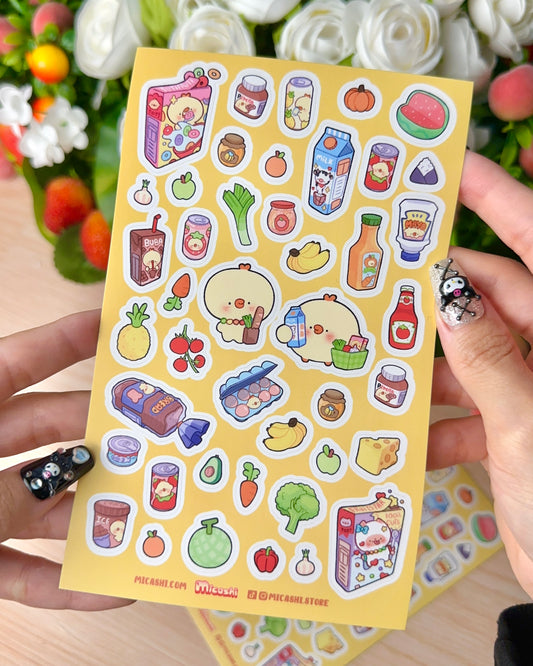 Super Market Pipa Vinyl Sticker sheet