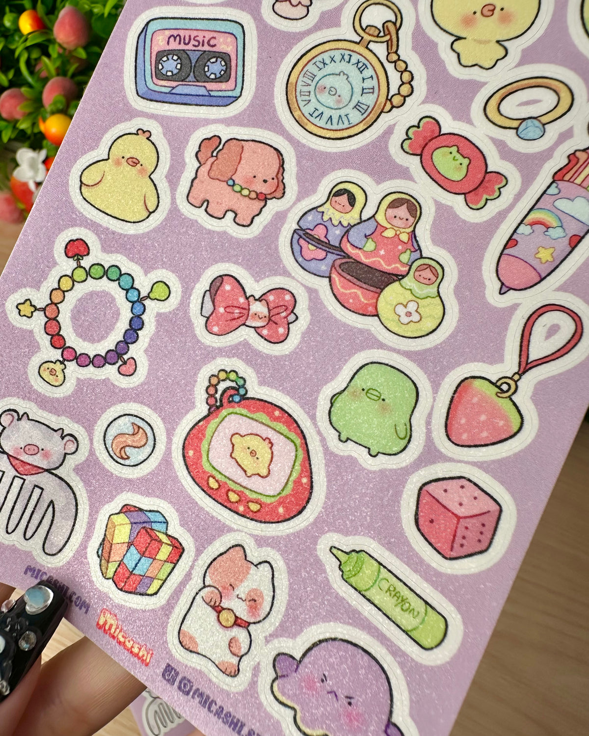 Trinkets Vinyl Sticker sheet
