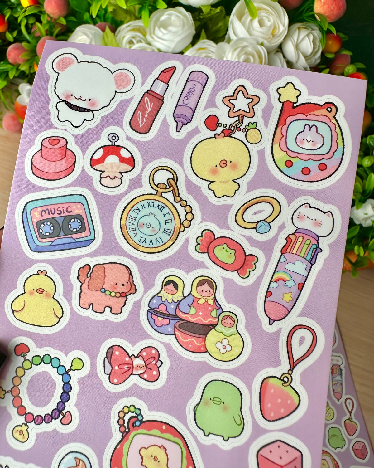 Trinkets Vinyl Sticker sheet