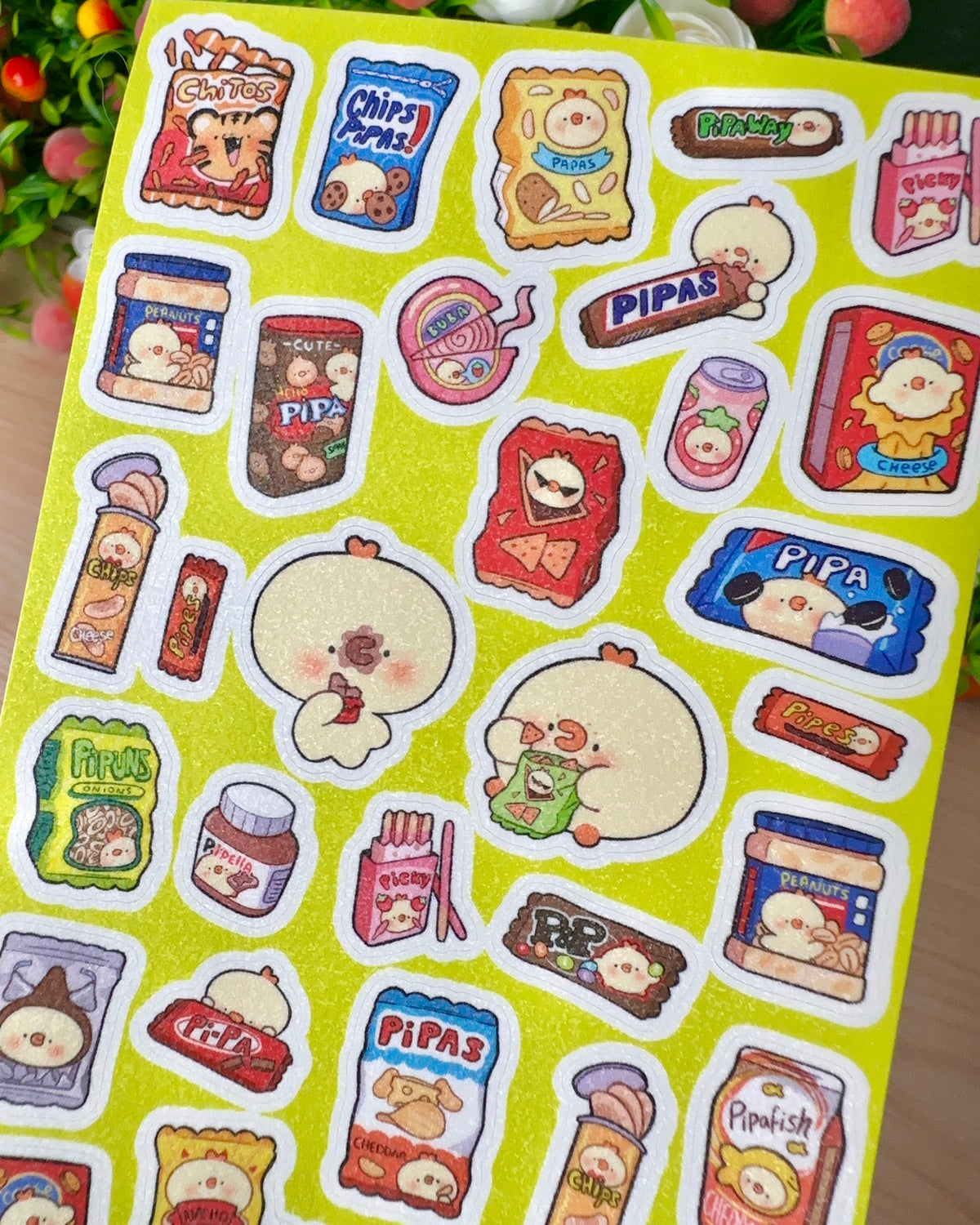 Pipa Snacks Vinyl Sticker sheet