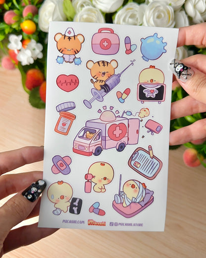 Nursing 🚑 Vinyl Sticker sheet