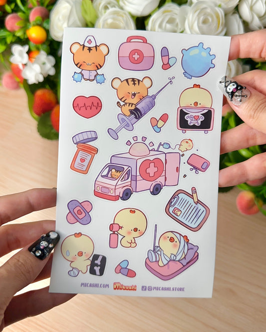 Nursing 🚑 Vinyl Sticker sheet
