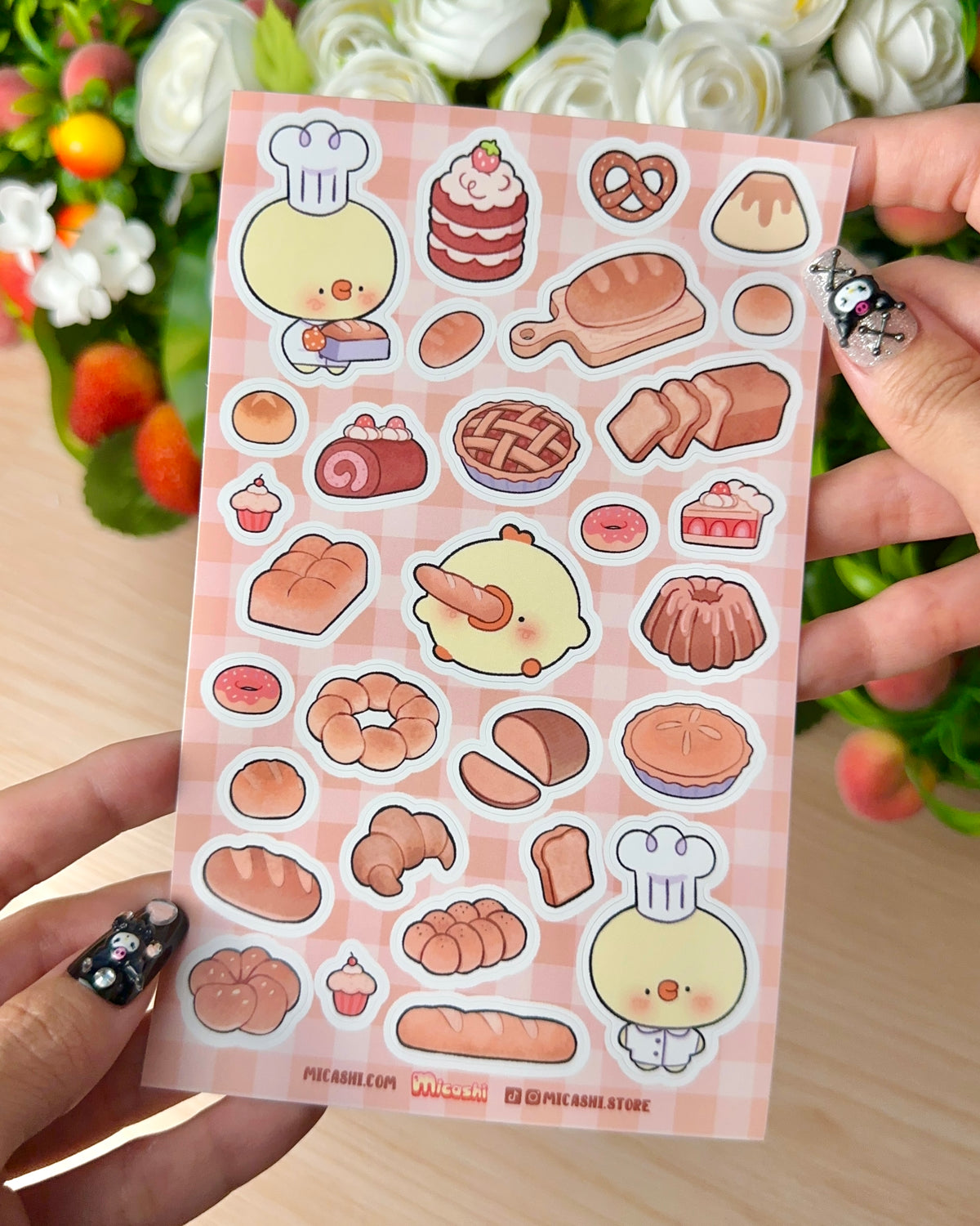 Bakery Pipa Vinyl Sticker sheet