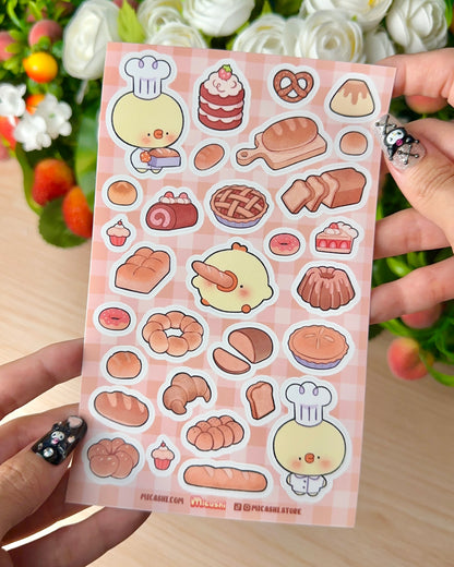 Bakery Pipa Vinyl Sticker sheet